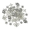 40Pcs 4 Styles Tibetan Style Alloy Pendants TIBEP-FS0001-16-4