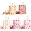 12Pcs 5 Colors Rectangle with Sunflower Pattern Paper Gift Bags CARB-FS0001-06-2