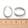 Brass Cubic Zirconia Hoop Earrings EJEW-M048-05P-5