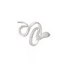Non-Tarnish 304 Stainless Steel Snake Wide Open Cuff Ring for Women LS-RJEW-S405-160P-3