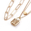 Double Layer Necklaces & Chain Necklaces Sets NJEW-JN02753-3