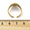 Round 304 Stainless Steel Open Cuff Rings for Women RJEW-M019-13G-5