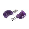 Natural Amethyst Pendants G-N349-02C-P-2