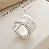 Multi Line Brass Cuff Open Rings FS-WGE7793-02-1