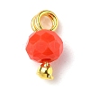 Faceted Glass Beads Pendants PALLOY-JF00546-2