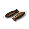 Natural Tiger Eye Fish Carved Pendants G-G314-01P-02-2