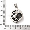 316L Stainless Steel Tibetan Style Rhinestone Pendants STAS-D096-01C-AS-3