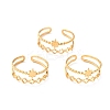 Ion Plating(IP) 304 Stainless Steel Finger Rings RJEW-L102-26G-1