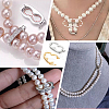 2Pcs 2 Colors Rhodium Plated 925 Sterling Silver Micro Pave Clear Cubic Zirconia Twister Clasps FIND-PH0018-35B-6