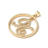 Brass Micro Pave Cubic Zirconia Pendants KK-C058-12B-G-2