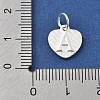 925 Sterling Silver Heart with Capital Letter Charms STER-S009-13A-S-3