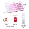 DIY Flat Round with Letter Acrylic Beads Bracelets Making Kits DIY-FS0008-90-4
