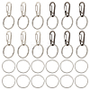 20Pcs 2 Colors Zinc Alloy Rock Climbing Carabiners KEYC-AR0001-02-1