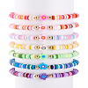 7Pcs Handmade Polymer Clay Heishi Beads Stretch Bracelet Set for Women BJEW-LP0001-37-1