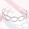 304 Stainless Steel Cuff Bangles for Women BJEW-D306-02P-5