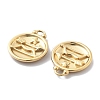 PVD Vacuum Plating 304 Stainless Steel Rhinestone Pendants STAS-R130-01G-07-2