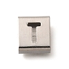 Letter Style 304 Stainless Steel Square Slide Charms STAS-L132-02T-1