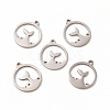 Non-Tarnish 201 Stainless Steel Pendants STAS-E188-07P-2