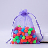 Rectangle Organza Drawstring Bags CON-PW0001-054C-23-1