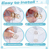 6Pcs Flower Alloy Resin Cufflinks FIND-ME0003-15G-02-3