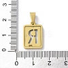 304 Stainless Steel Alphabet Pendants STAS-S152-01G-R-3