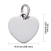 Anti-Tarnish 304 Stainless Steel Stamping Blank Tag Charms STAS-I311-18P-3