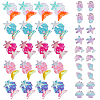 40Pcs 10 Styles Luminous Transparent Resin Paillette Cabochons RESI-GA0001-42-1