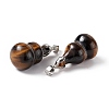 Natural Tiger Eye Pendants G-G846-02P-03-3