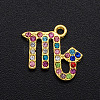 Alloy Rhinestone Charms PALLOY-S098-DA022-8-1