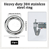 304 Stainless Steel Closed Jump Rings STAS-SP0001-85C-2