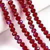 Electroplate Glass Beads Strands X-EGLA-A034-T10mm-L20-4