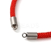 Milan Cord & 304 Stainless Steel Bracelets Making MAK-H004-01A-P02-2