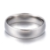 Non-Tarnish 304 Stainless Steel Flat Plain Band Rings STAS-I160-A-17mm-P-2