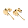 Ion Plating(IP) 304 Stainless Steel Melting Heart Stud Earrings for Women EJEW-F300-14G-1