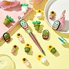 16Pcs 8 Styles Food Grade Eco-Friendly Silicone Beads SIL-CJ0001-58-6