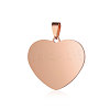 Ion Plating(IP) 304 Stainless Steel Stamping Blank Tag Pendants STAS-I311-04A-RG-1