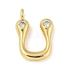 Rack Plating Brass Micro Pave Cubic Zirconia Pendants KK-A200-24G-U-1