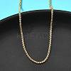 1MM Brass Box Chain Necklaces NJEW-C086-01G-1