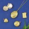 5Pcs 5 Styles Brass Locket Pendants KK-FS0001-90-2