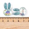 Transparent Epoxy Resin Rabbit Head Decoden Cabochons CRES-M034-05A-3