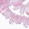 Natural Crackle Quartz Crystal Dyed Beads Strands G-I345-05B-5