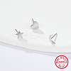 3Pcs 3 Style 925 Sterling Silver Stud Earrings IL9248-02-2