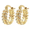 Rack Plating Brass Micro Pave Clear Cubic Zirconia Hoop Earrings EJEW-M223-06G-1