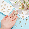 10 Pairs Brass Micro Pave Clear Cubic Zirconia Pendants KK-BC0015-29-3
