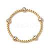 Golden 304 Stainless Steel Rhinestonet Pendants LS-STAS-Q312-02A-G-1