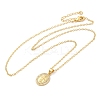 Brass Micro Pave Cubic Zirconia Pendants Necklace LS-NJEW-I125-01E-2