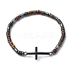 Bohemia Column Natural Picture Jasper Bead Stretch Bracelets BJEW-F493-02EB-2