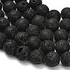 Natural Lava Rock Round Beads Strands G-M169-16mm-03-4