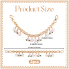 2Pcs Alloy Pink and White Enamel Flower Tassel Bag Decorative Chains AJEW-BBC0001-05-2