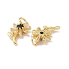 Rack Plating Brass Micro Pave Cubic Zirconia Pendants KK-E033-11G-4